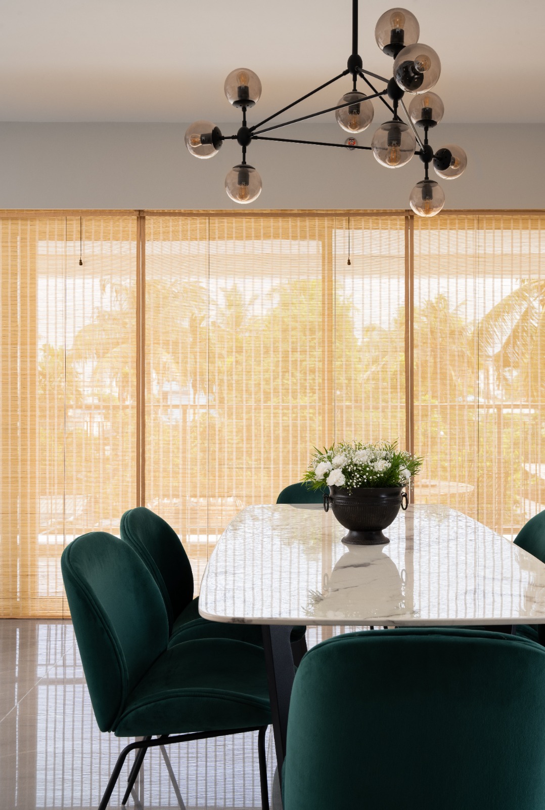 Modern bamboo shades for stylish outdoor space